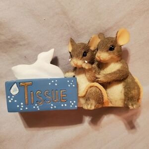 Charming Tails Fitz & Floyd Tissue Box Figurine.